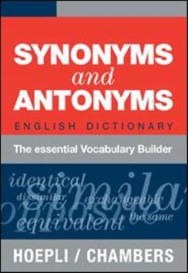 Synonyms and antonyms english dictionary monolingue